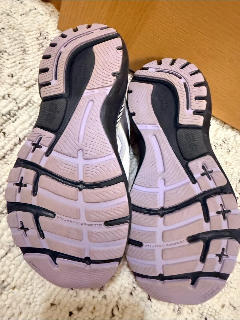Brooks Adrenaline Running Shoes White with Black Accents